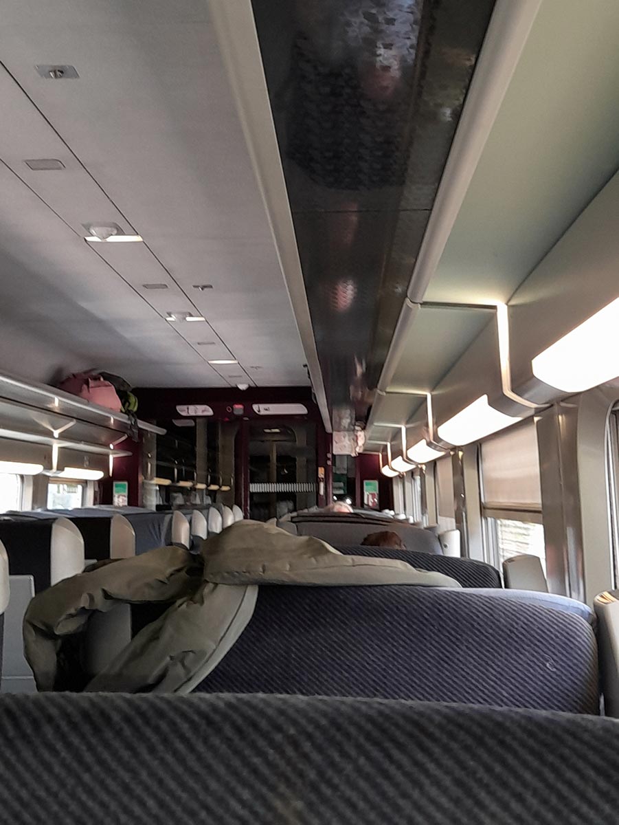 on board TGV towards Paris